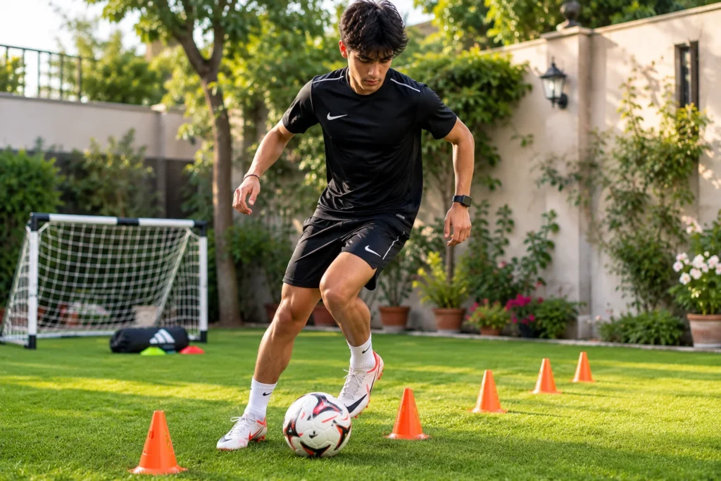 football-home-training-drills-with-cones